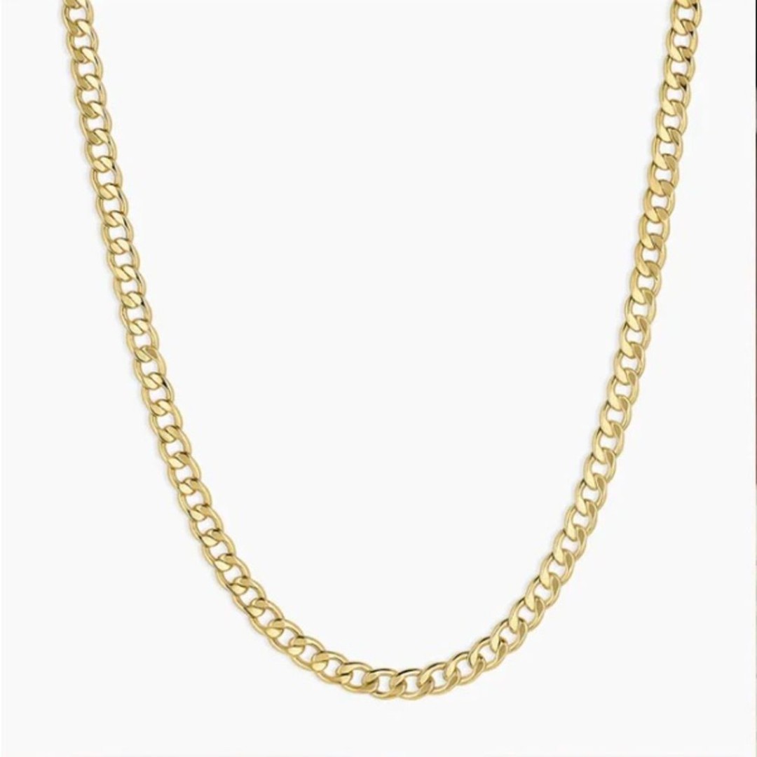 Gorjana New Wilder Midi Curb Chain Necklace 18k Gold Plated Brass 18 Inch Length