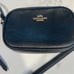 Coach Black Leather Camera Crossbody bag