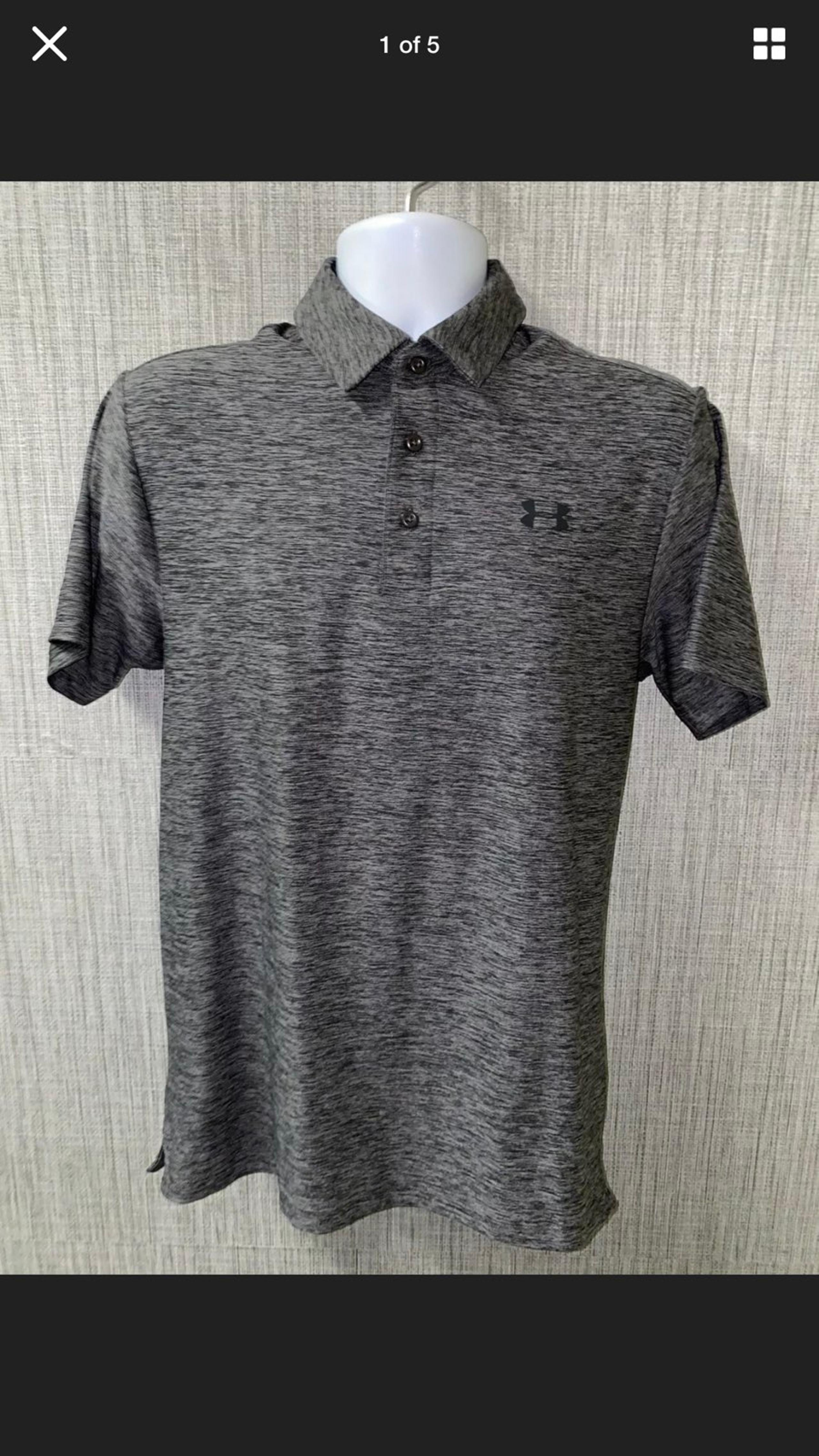 Under Armour Men Grey Heather Polo Shirt