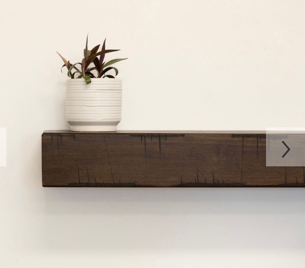 Pottery Barn Rustic 24” Dark Chocolate Floating Shelf 24” x 6.25” X 6”