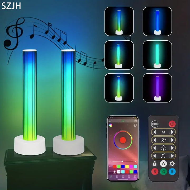 Vehicle-mounted RGBIC sound-activated pickup rhythm lights, APP control