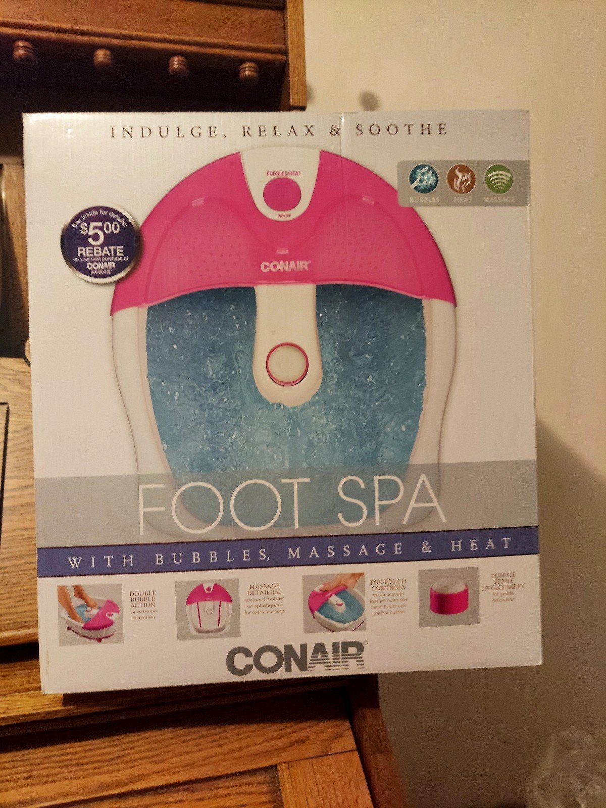 CONAIR FOOT SPA WITH BUBBLES AND HEAT