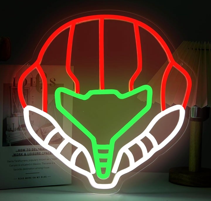 Fun Bright Metriod Prime Samus LED Night Light Video Game Room Wall Decoration