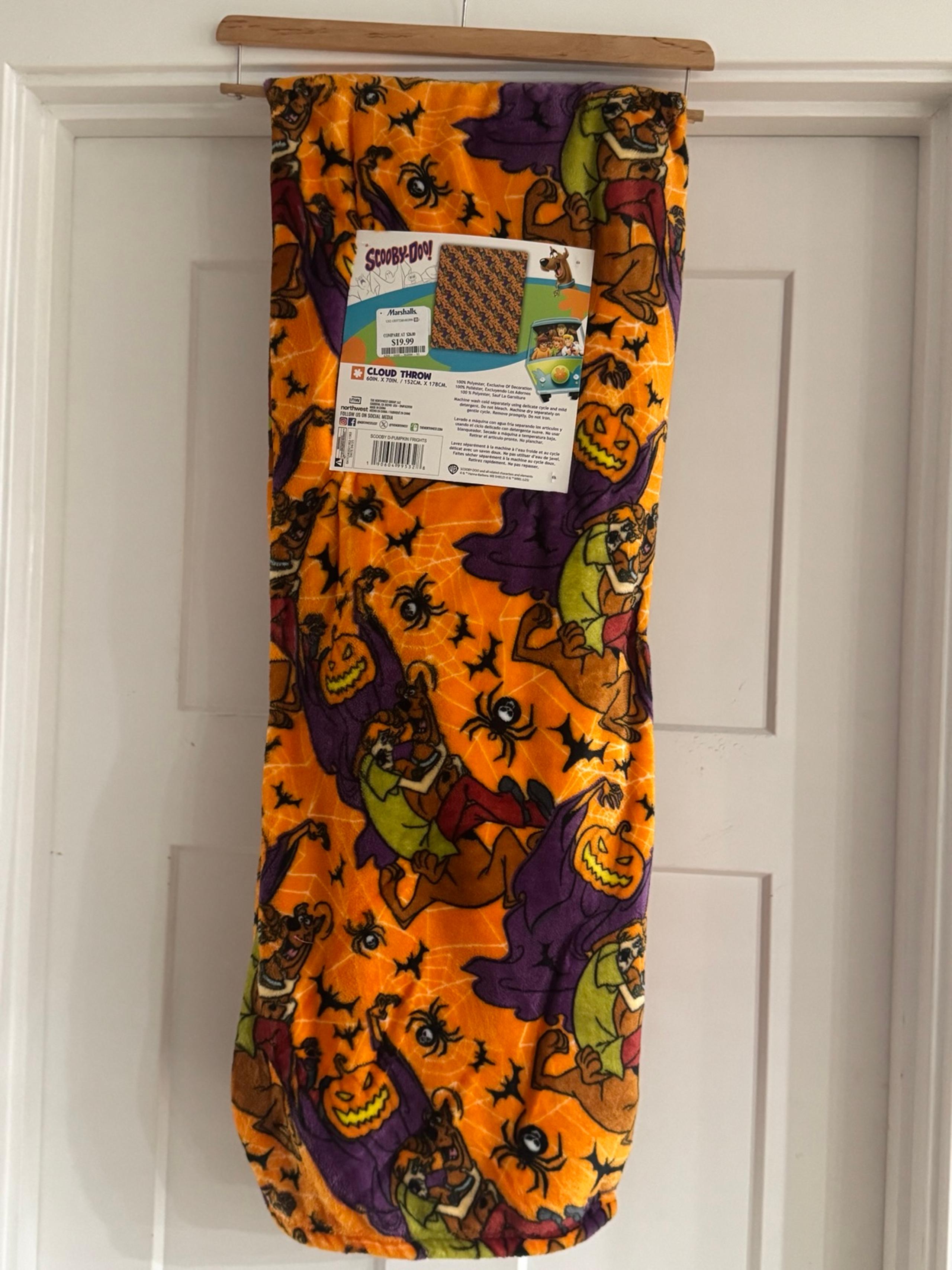 Scooby Doo Halloween Cloud Plush Throw Blanket