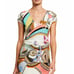 Etro Radial-Print Jersey Wrap Top