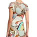 Etro Radial-Print Jersey Wrap Top