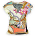 Etro Radial-Print Jersey Wrap Top