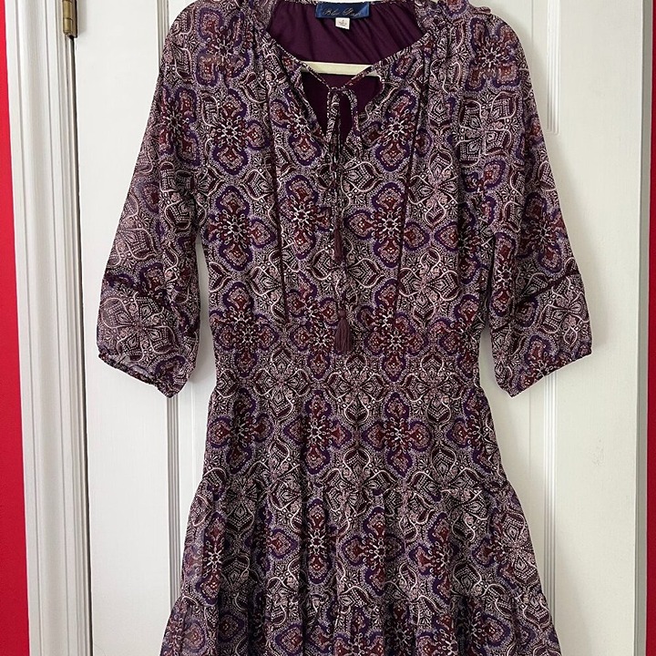 Tiered Ruffle Cottage Peasant Dress