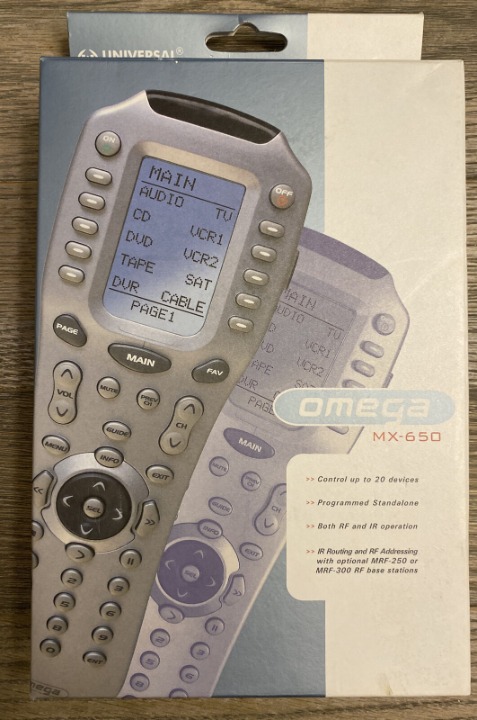 Universal Remote Control - Omega MX-800 RFS - Control up to 20 devices