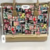 Glossy Vinyl magazine handbag purse convertible hinged lower comp New HB386