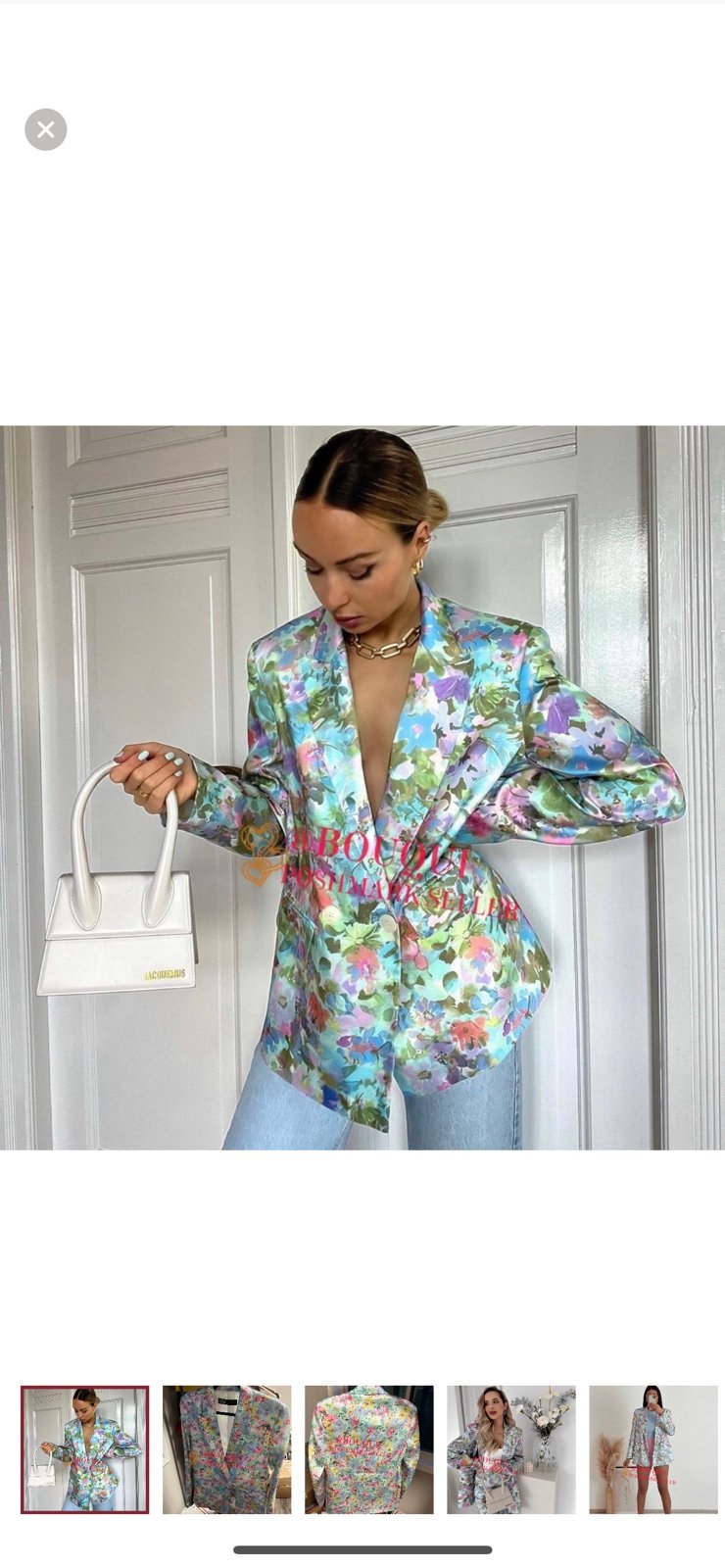 ZARA FLORAL PRINTED BLAZER