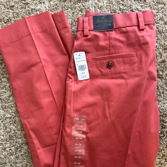 NWT Men’s Brooks Brothers Clark Straight-Fit Stretch Advantage Chino Pants W 3