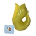 Gurgle Pot Fish Pitcher Jug Vase Ceramic Sunny Yellow 42 Ounce New