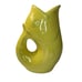 Gurgle Pot Fish Pitcher Jug Vase Ceramic Sunny Yellow 42 Ounce New