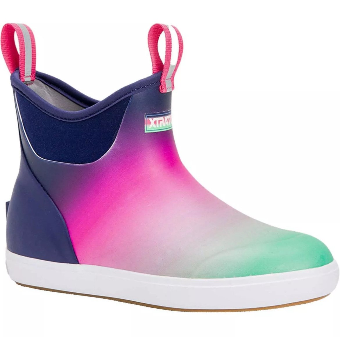 XTRATUF Women’s PURPLE AURORA Waterproof Slip-Resistant Ankle Deck Boot Sz 5 NIB