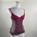 Pink and grey corset top