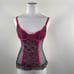 Pink and grey corset top