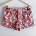 Kate Spade Saturday Floral Print High Waist Mini Shorts in Red Yellow, Size 2
