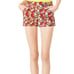 Kate Spade Saturday Floral Print High Waist Mini Shorts in Red Yellow, Size 2