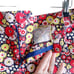 Kate Spade Saturday Floral Print High Waist Mini Shorts in Red Yellow, Size 2