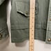 Zara Embroidered Distressed Field Jacket Long Sleeve Green Zip Cotton Army Green