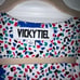 VICKYTIEL Floral Funfetti Print Split Short Sleeve Full Wrap Hi-Low Dress