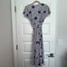 VICKYTIEL Floral Funfetti Print Split Short Sleeve Full Wrap Hi-Low Dress