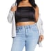 Women's NORDSTROM BP. Seamed Satin Cropped Camisole Top -Black - Size: 4X - NWT