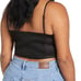 Women's NORDSTROM BP. Seamed Satin Cropped Camisole Top -Black - Size: 4X - NWT