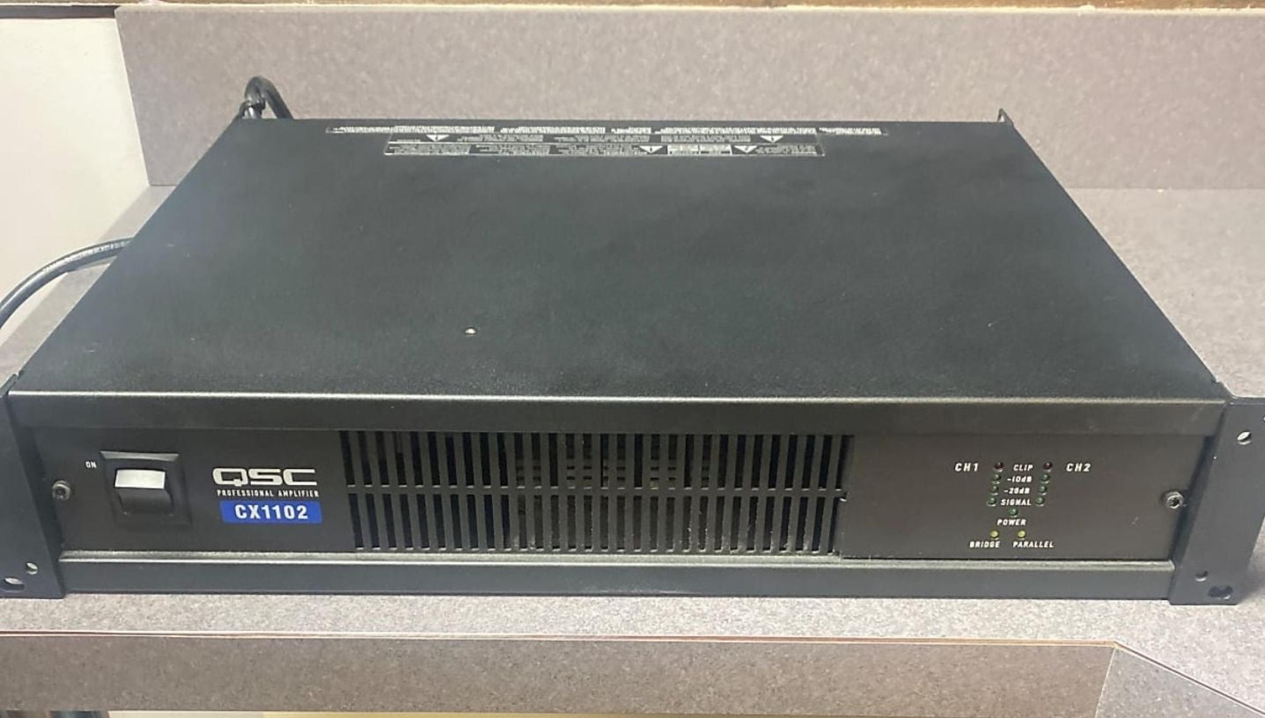 QSC CX1102  COMMERCIAL GRADE AMPLIFIER! USED IN A STADIUM. 100% WORKING GREAT!