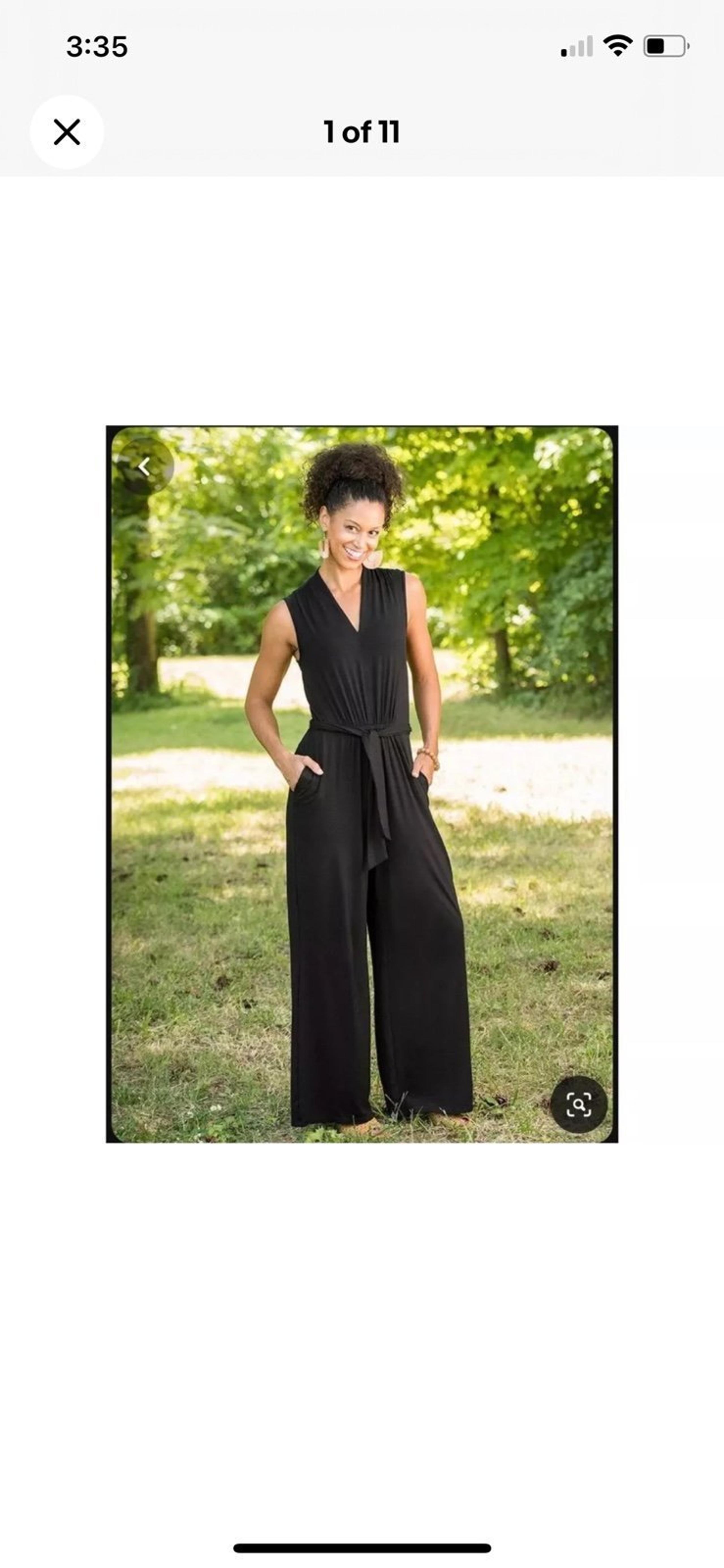 Women’s Matilda Jane’s Black White Leg Jumpsuit Size M