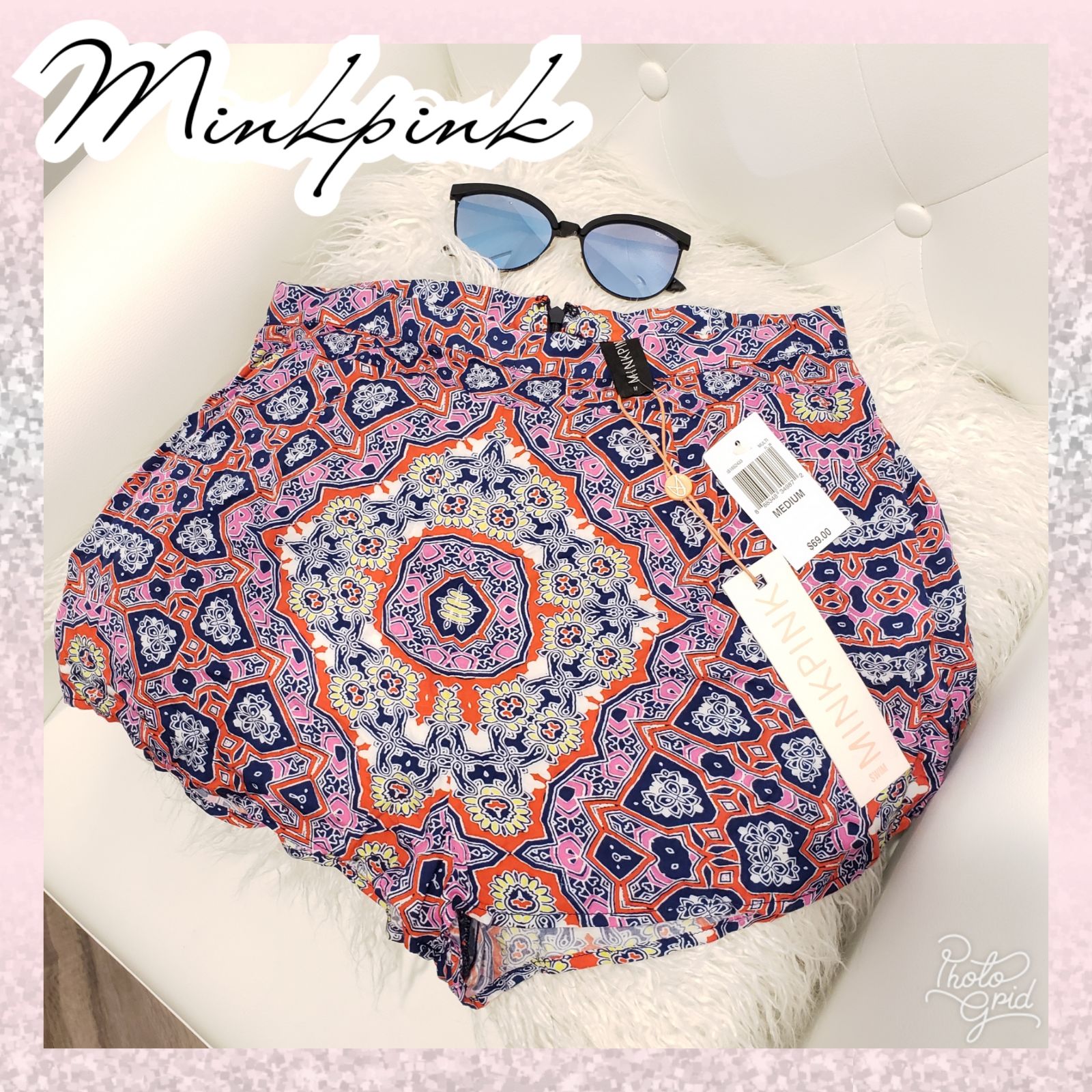 Minkpink Cloth Swim Beach Shorts Medium