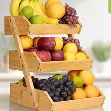 3-Tier Bamboo Fruit & Vegetable Storage Organizer