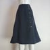 Vintage 80's Lizwear Black Denim Button-Front Skirt