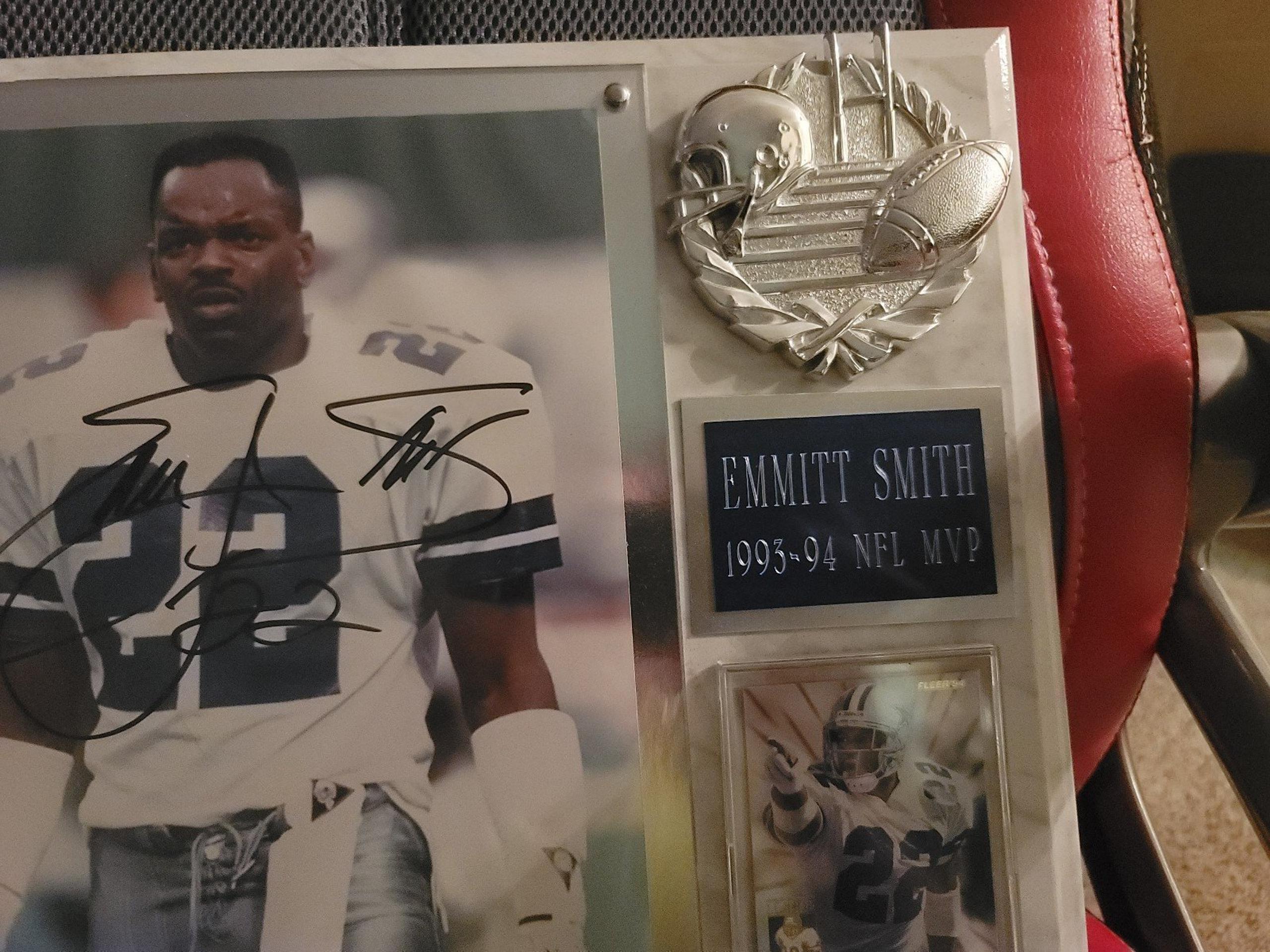 Emmitt Smith Autographed plaque