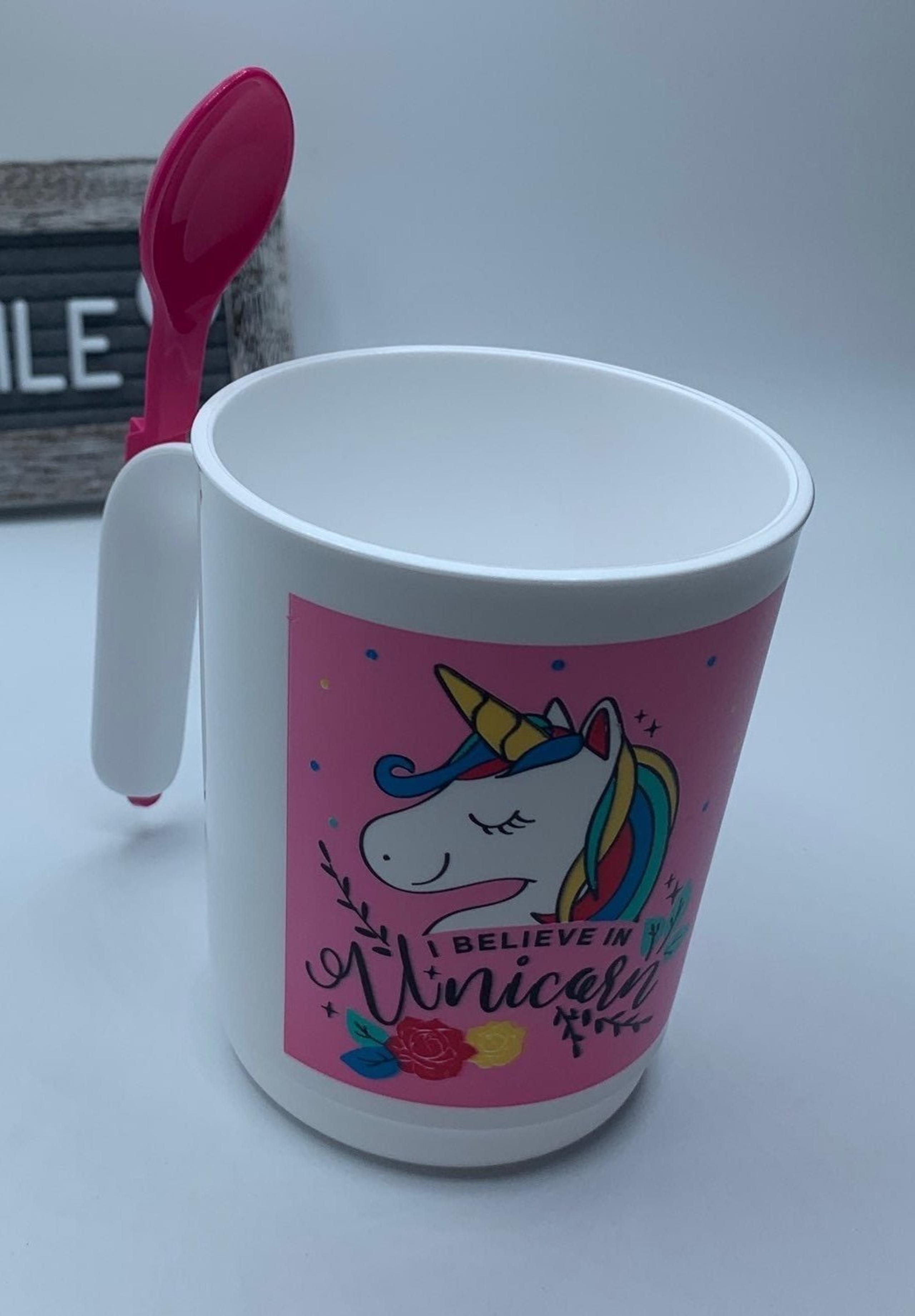 Tupperware Ilumina Freestyle Unicorn Mug w/Spoon