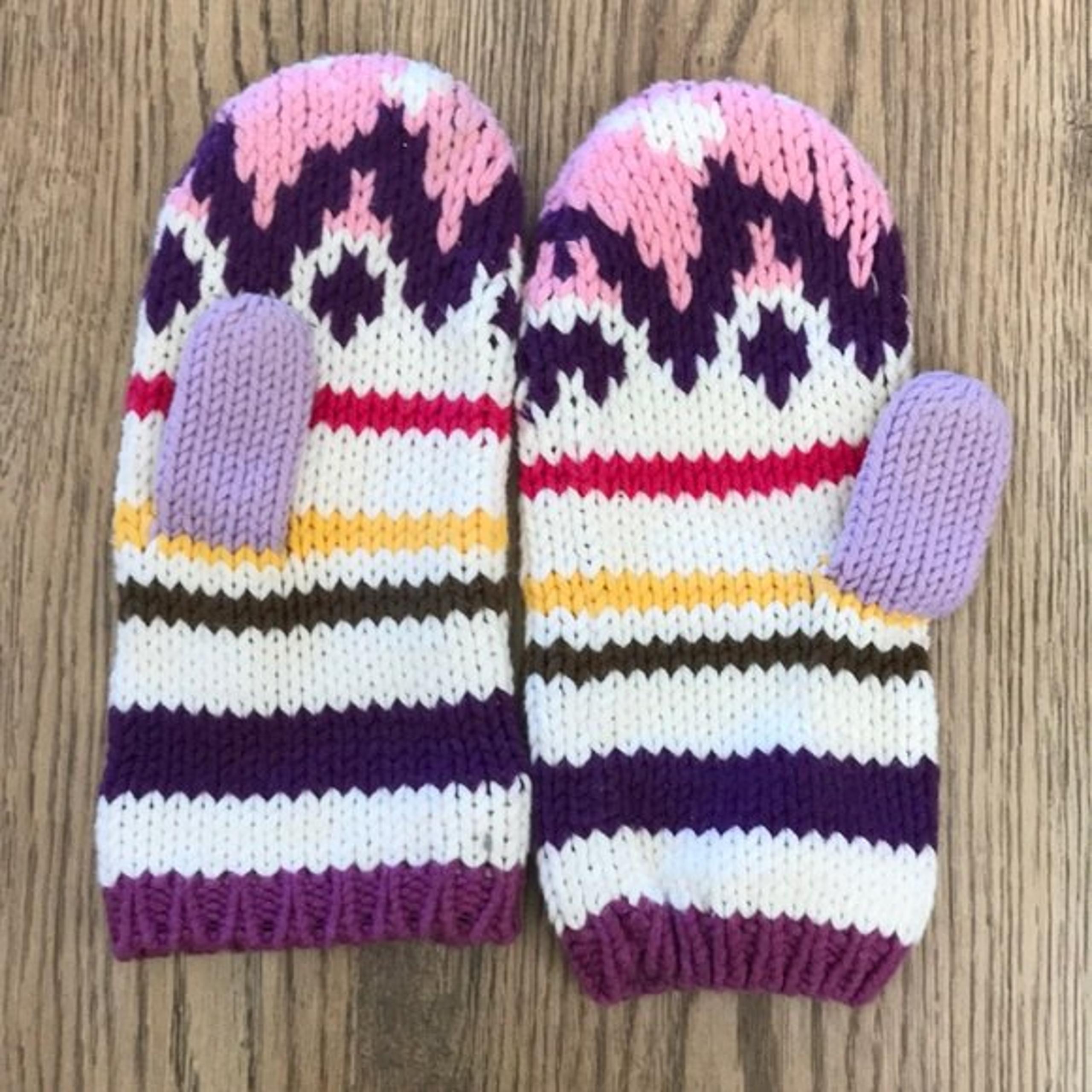 GAP Kids Colorful Knit Mittens Size L