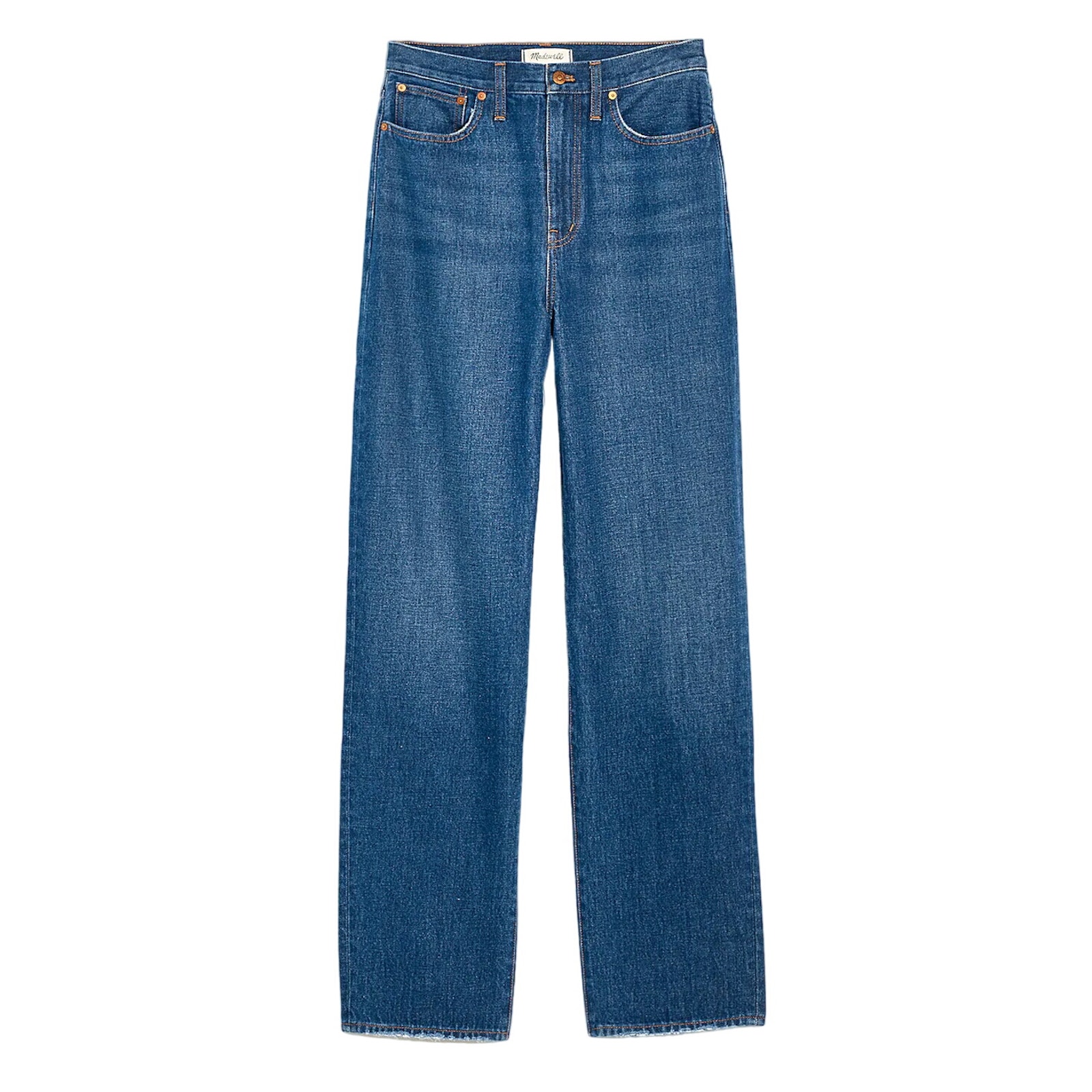 Madewell Baggy Straight Jeans in Dark Worn Indigo Wash, Size 24