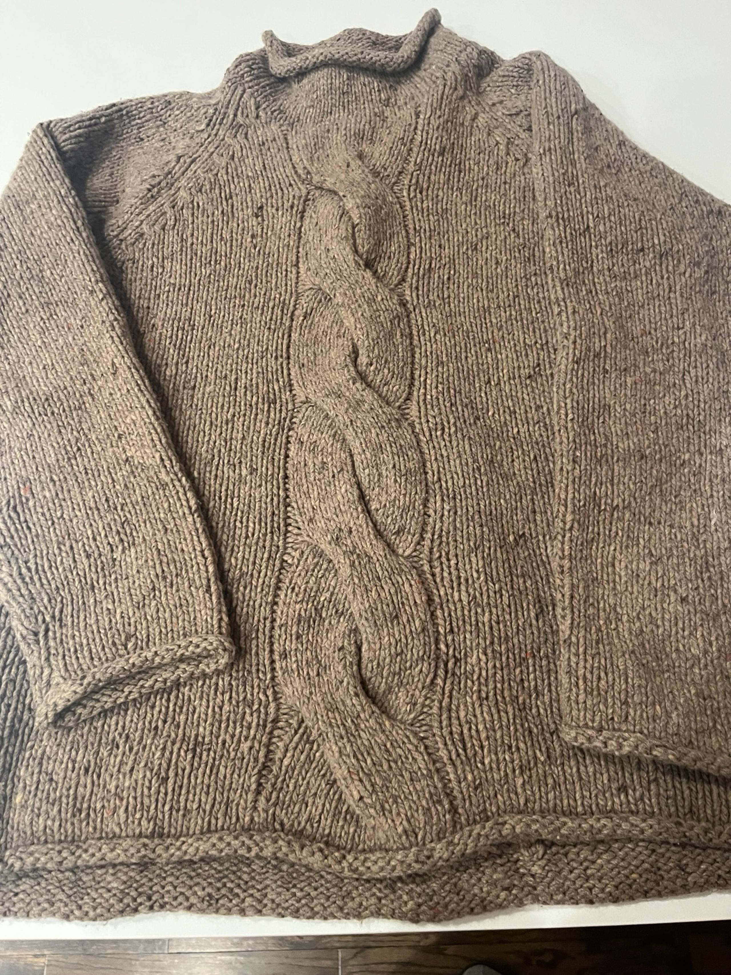 Orvis Women’s 100% Wool Brown Roll Neck Sweater Size Small