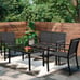 4 Pieces Patio Furniture Set, Outdoor Conversation Sets for Patio, Lawn, Garden