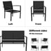4 Pieces Patio Furniture Set, Outdoor Conversation Sets for Patio, Lawn, Garden