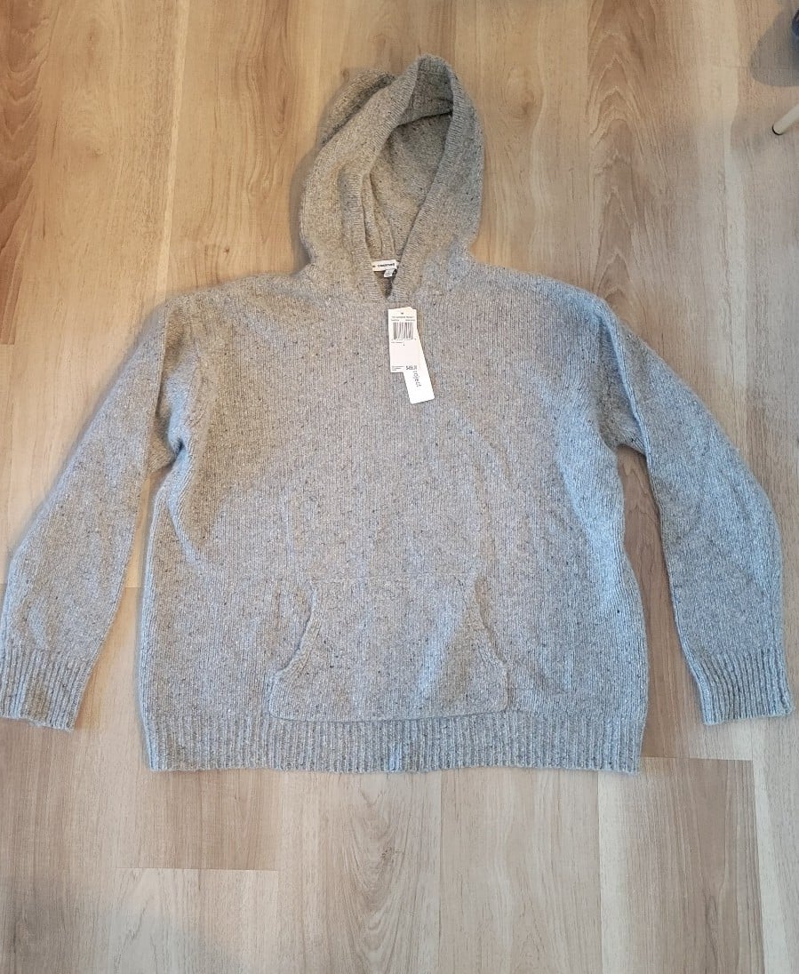 Hooded sweater from The Cashmere Project in size L, gray, 100 % cashmere NWT
