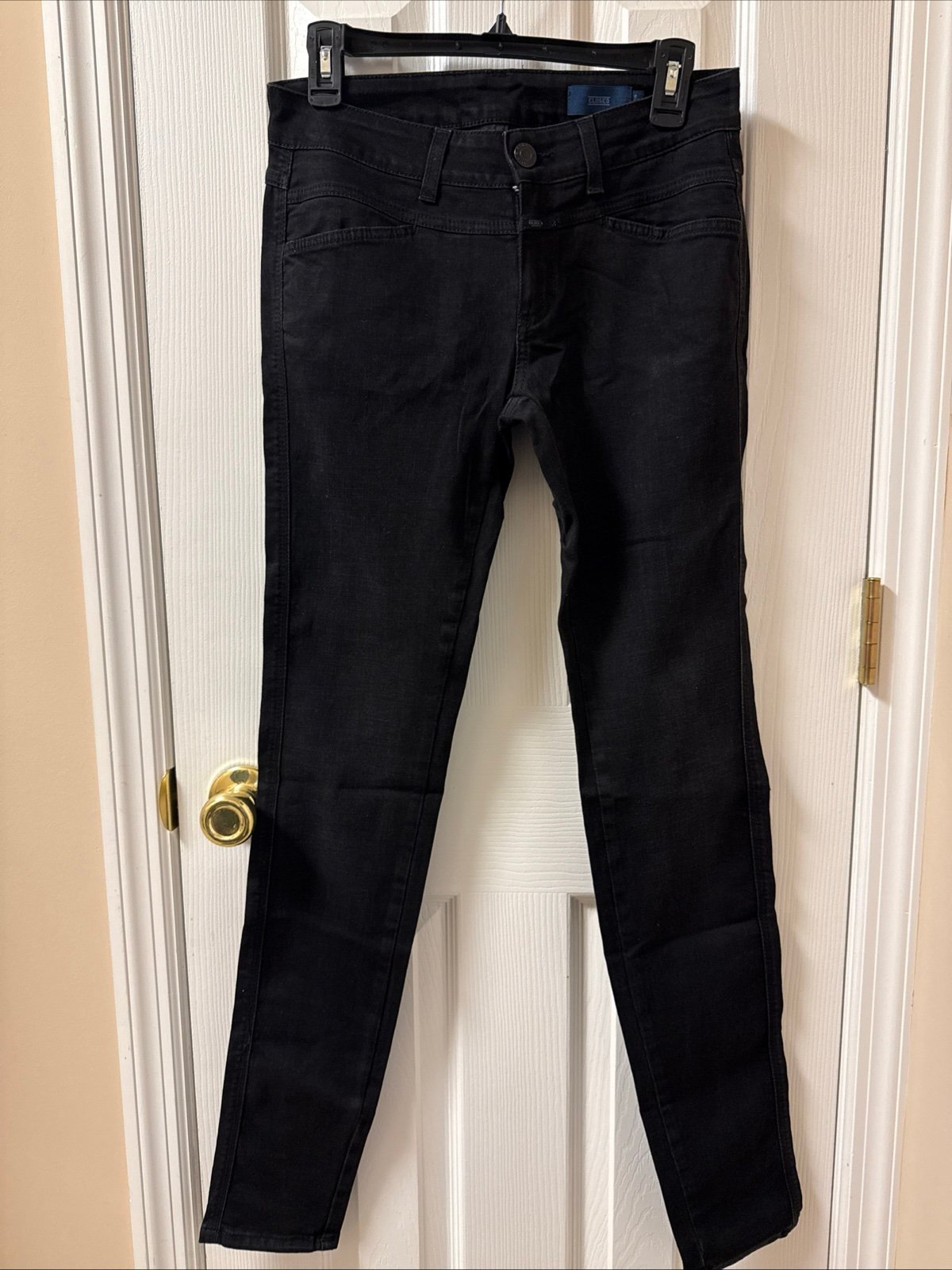 Closed Jeans Women’s Black Cotton Blend Pants Made In Italy Size 28-Pedal Star