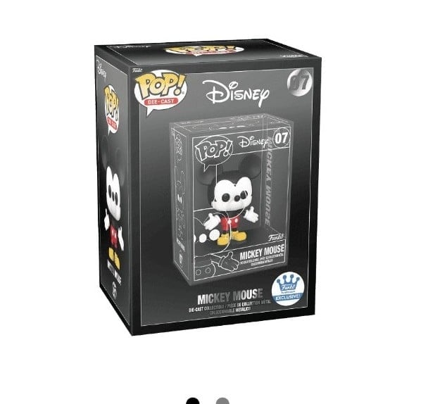 FUNKO POP! DIE-CAST DISNEY #7 MICKEY MOUSE FUNKO EXCLUSIVE (SEALED) CHASE CHANCE