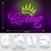 Queen Neon Signs for Wall Decor, Crown Neon Light Sign Decor, Queen Led Neon