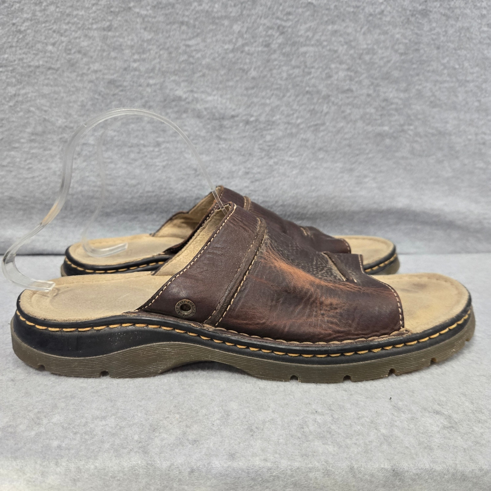 Dr. Martens Brown Leather AW004 Slides Size 12
