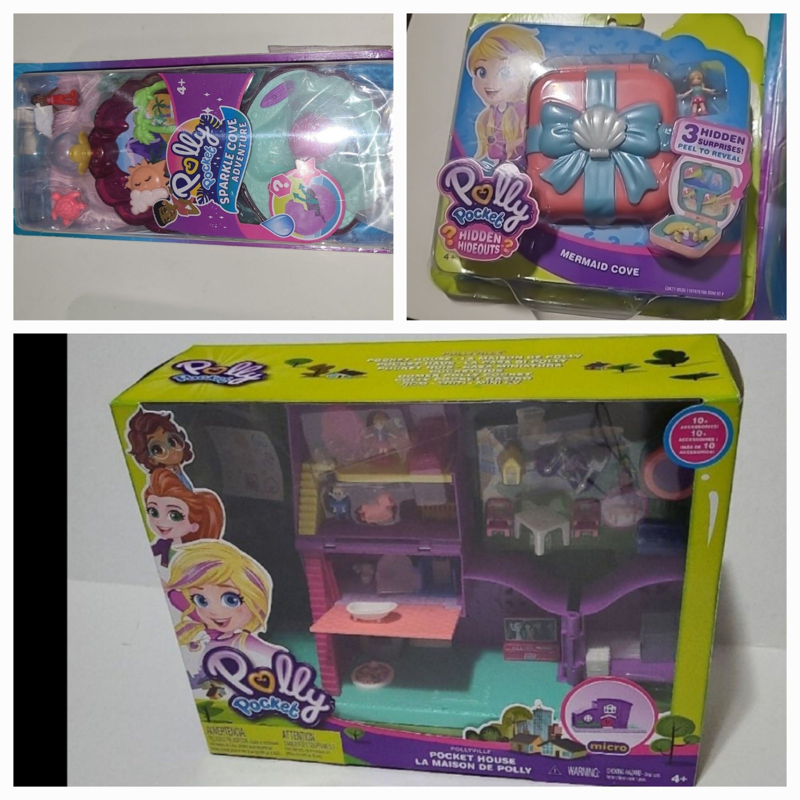 Polly Pocket Pollyville Pocket House La Maison 10 Accessories 2019 & more bundle