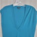 THEORY Size P/Small Teal Azelia Nouvelle Merino Wool Knit V-Neck Sweater Vest