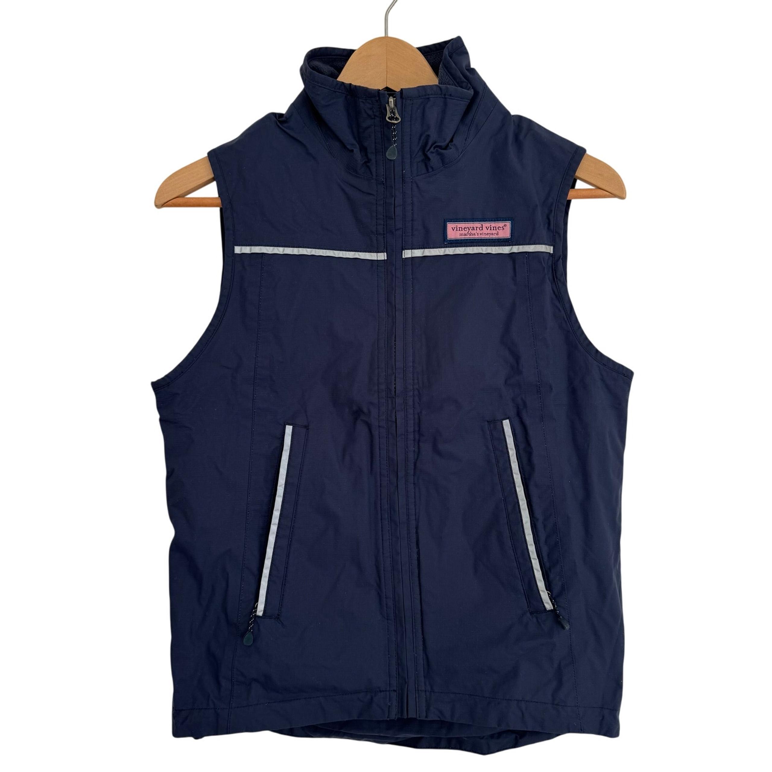 Vineyard Vines Navy Rain Vest Fleece Lining Women's XXS