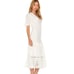 NWT PQ Swim PIlyq White Lace Juniper Water Lily Short Sleeve V-Neck Dress